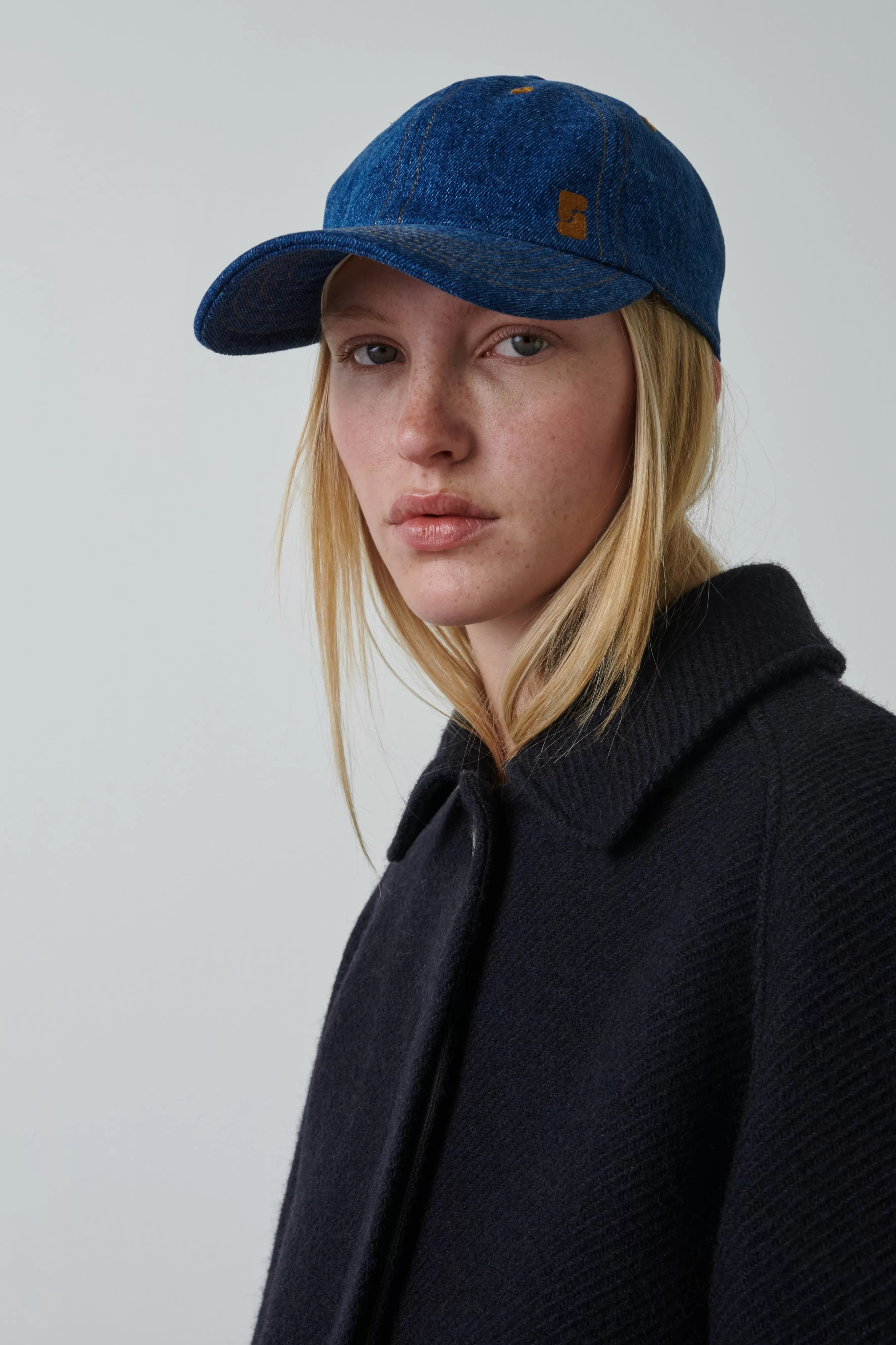 Shop Soeur CASQUETTE SERENA Denim Bleu Delave