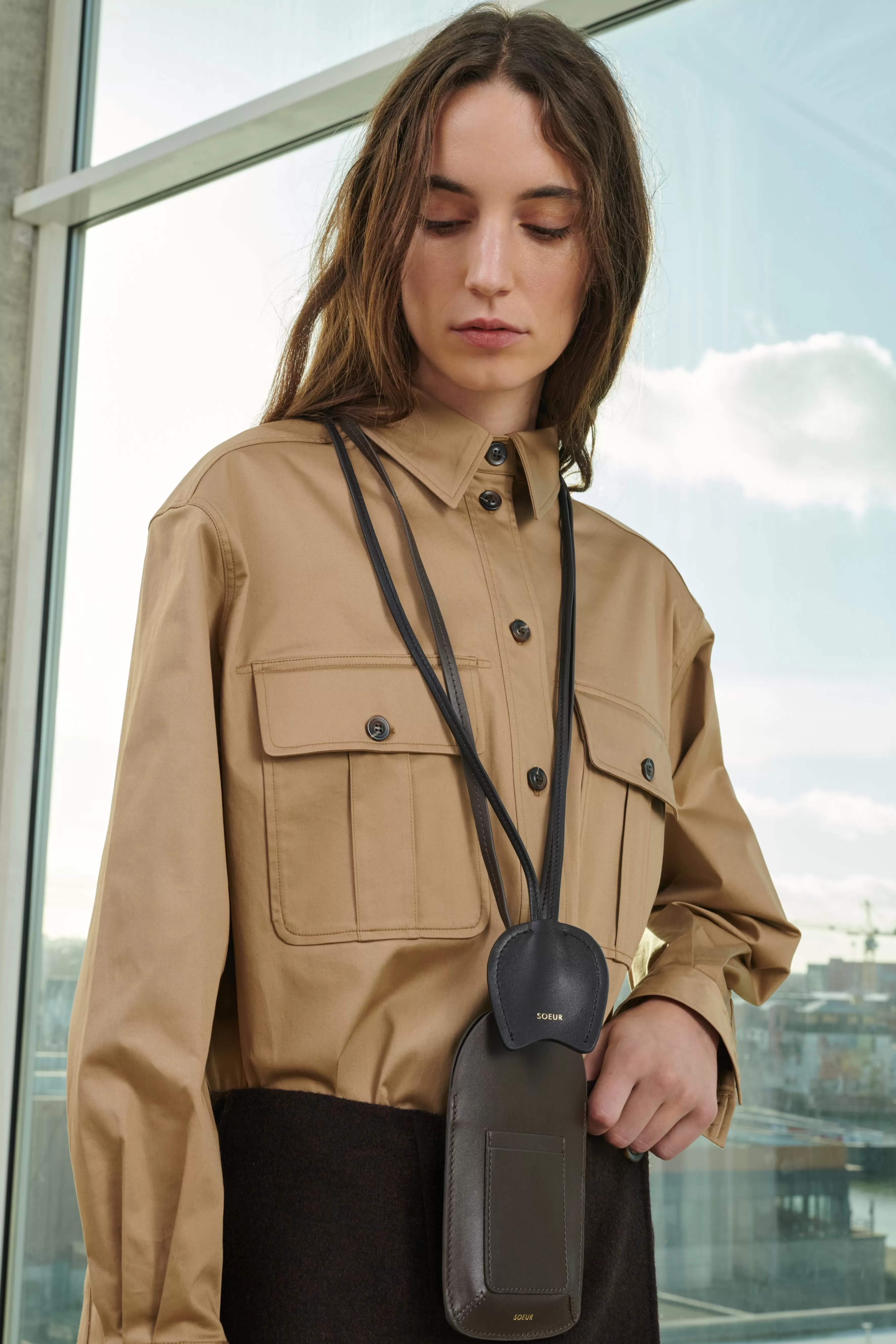 Shop Soeur CHEMISE SALZBOURG Beige Fonce