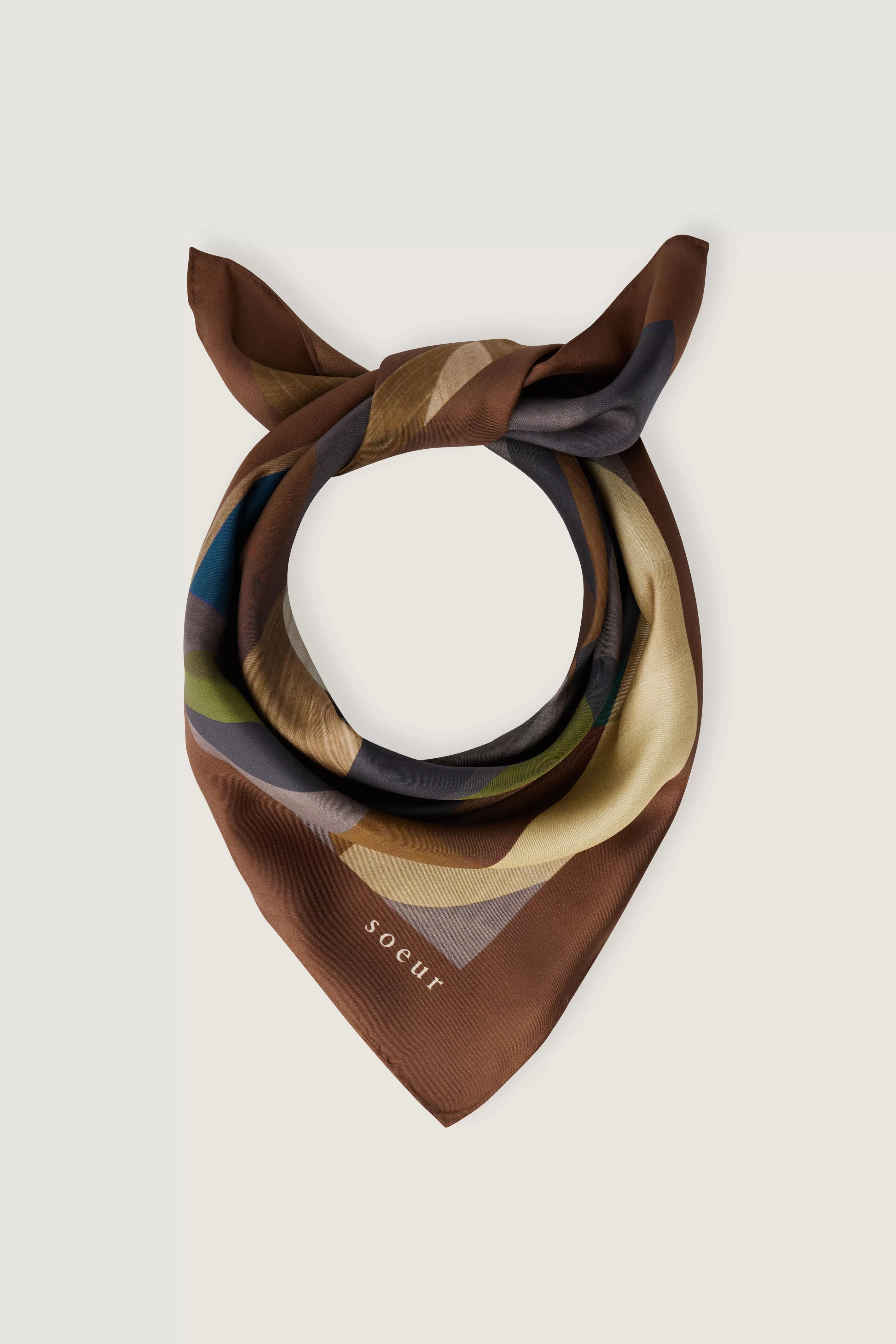 Outlet Soeur FOULARD CAPUCINE Vert/Marron