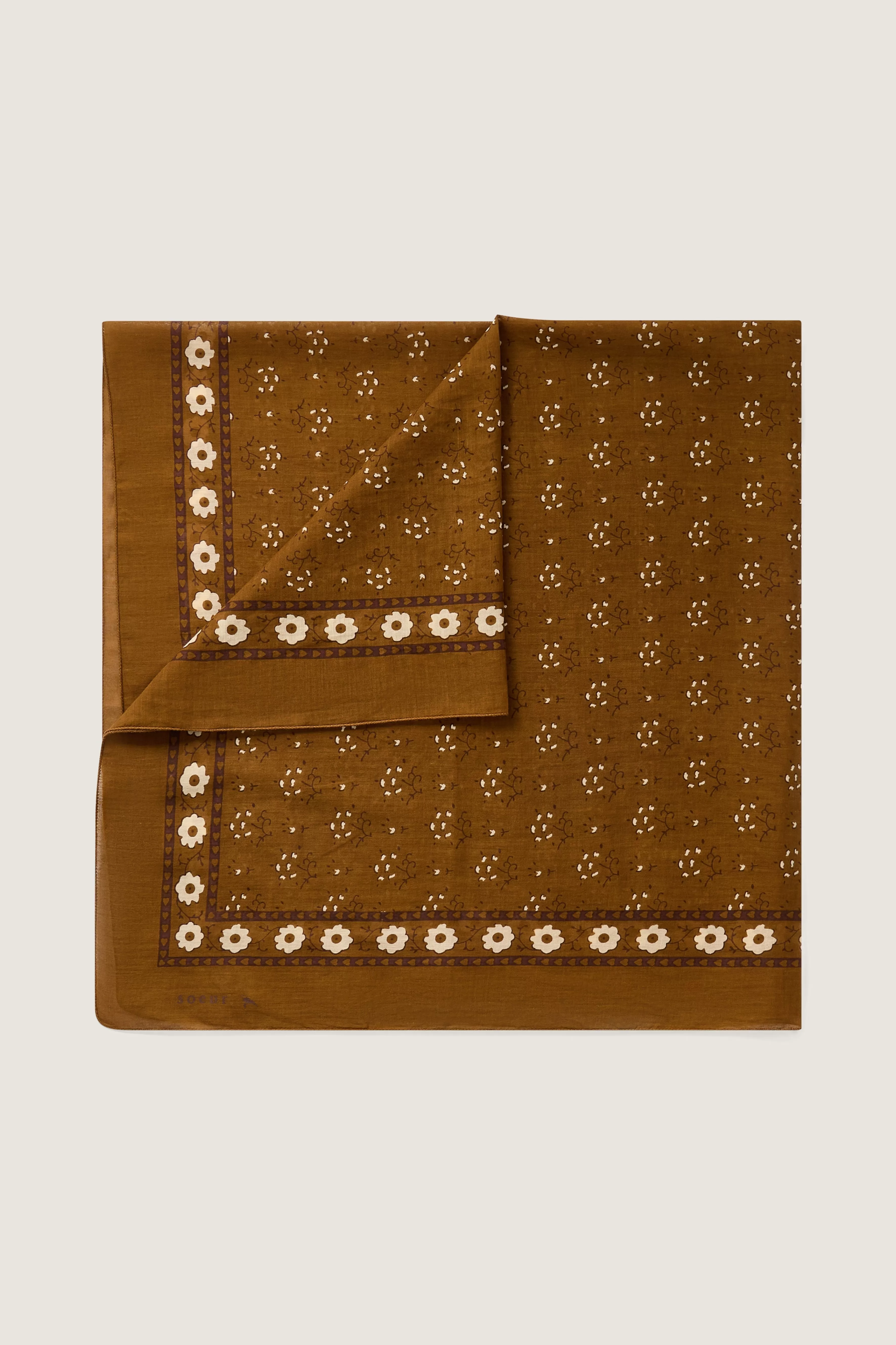 Online Soeur FOULARD CLASSIQUE Marron/Ecru