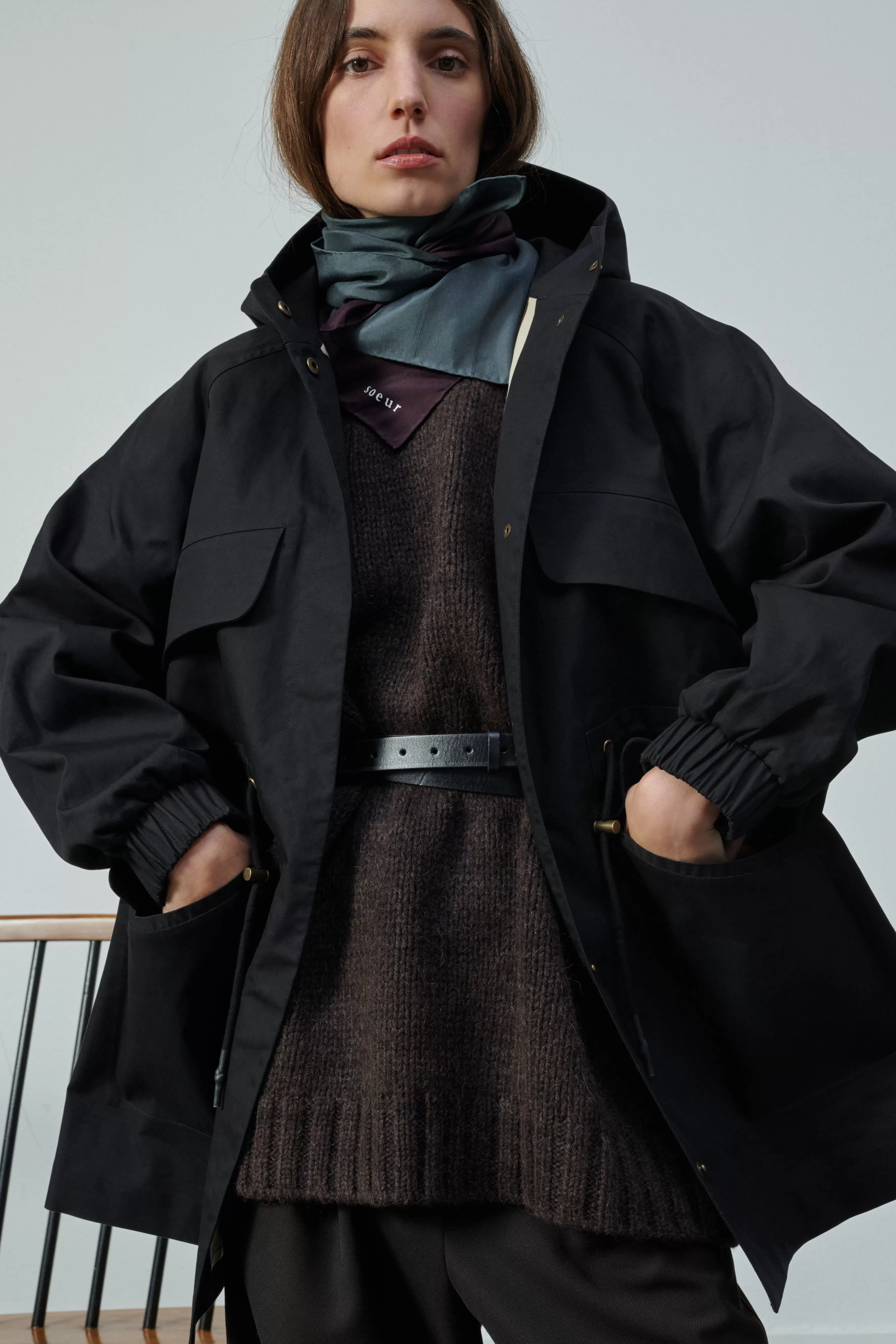 Shop Soeur PARKA SEATTLE Noir/Marron