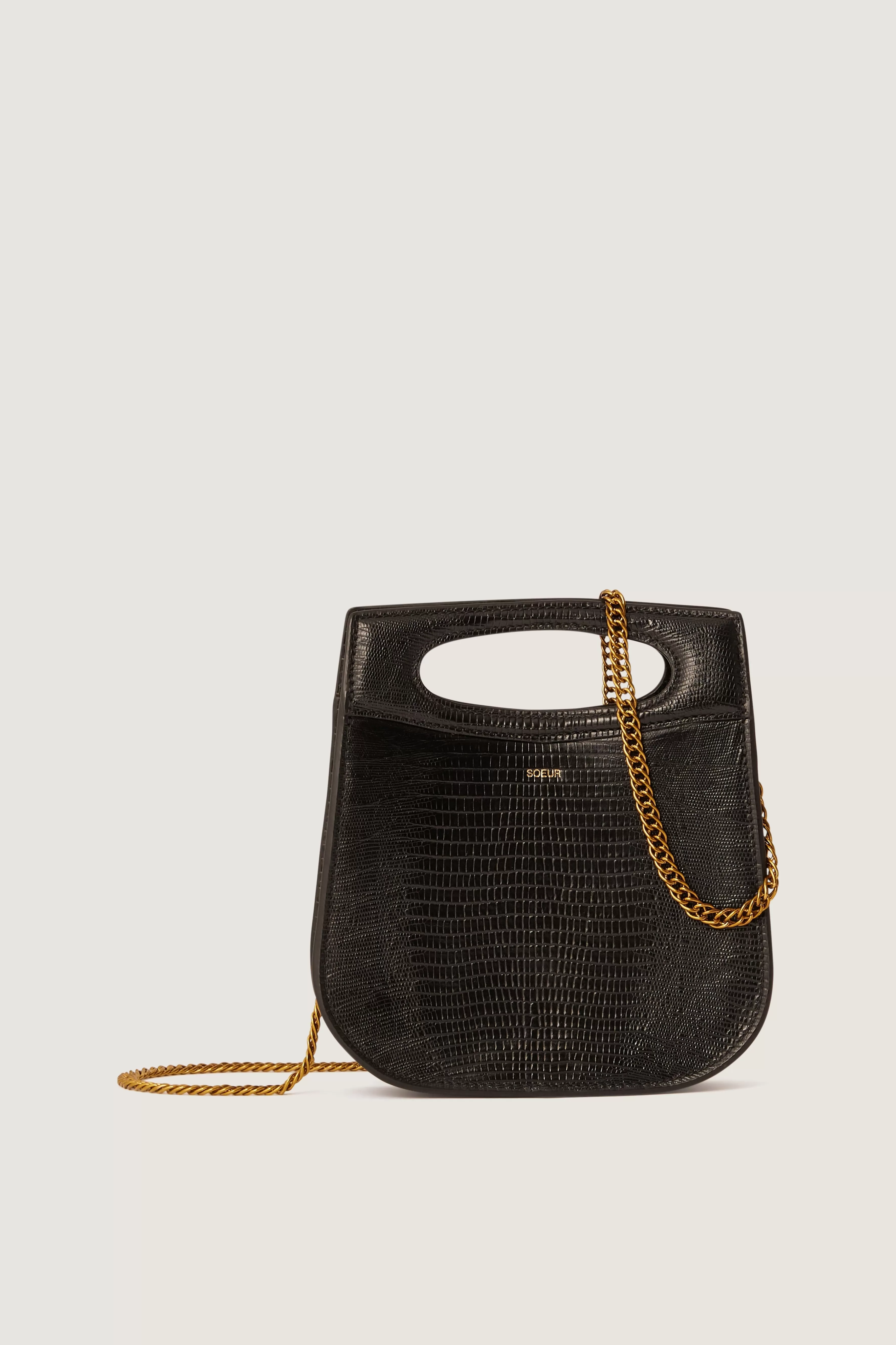 Online Soeur SAC CHERI MINI Noir lézard